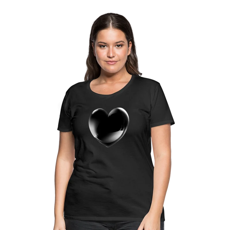Damen Sommer Top 3D Herz T-Shirt Rundhals Streetwear lockeres Damentop