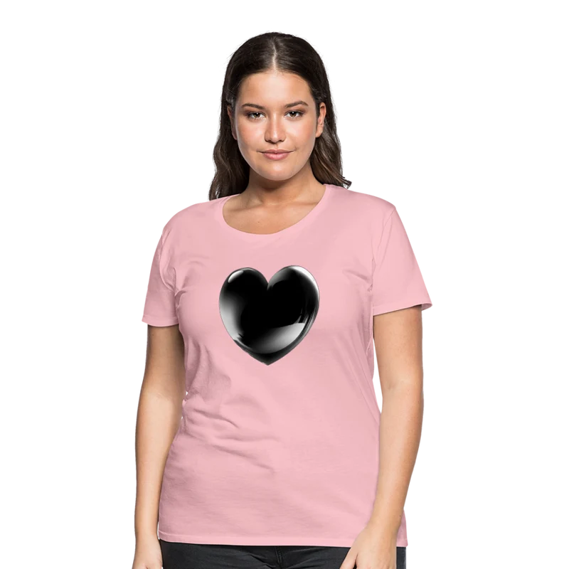 Damen Sommer Top 3D Herz T-Shirt Rundhals Streetwear lockeres Damentop