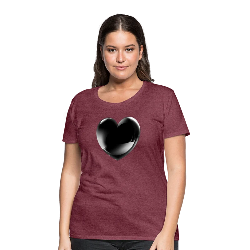 Damen Sommer Top 3D Herz T-Shirt Rundhals Streetwear lockeres Damentop