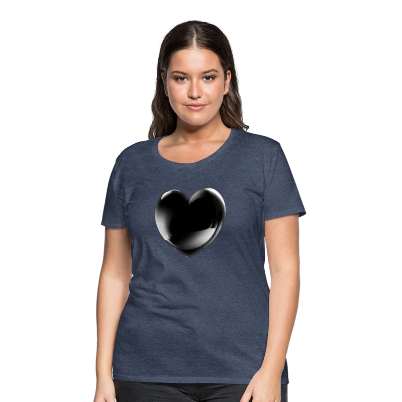Damen Sommer Top 3D Herz T-Shirt Rundhals Streetwear lockeres Damentop