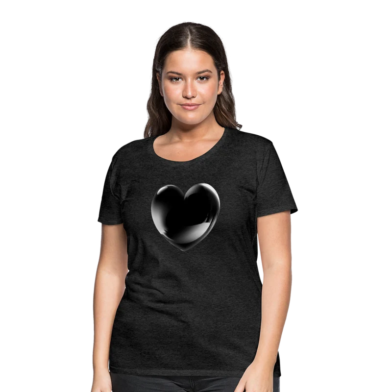 Damen Sommer Top 3D Herz T-Shirt Rundhals Streetwear lockeres Damentop