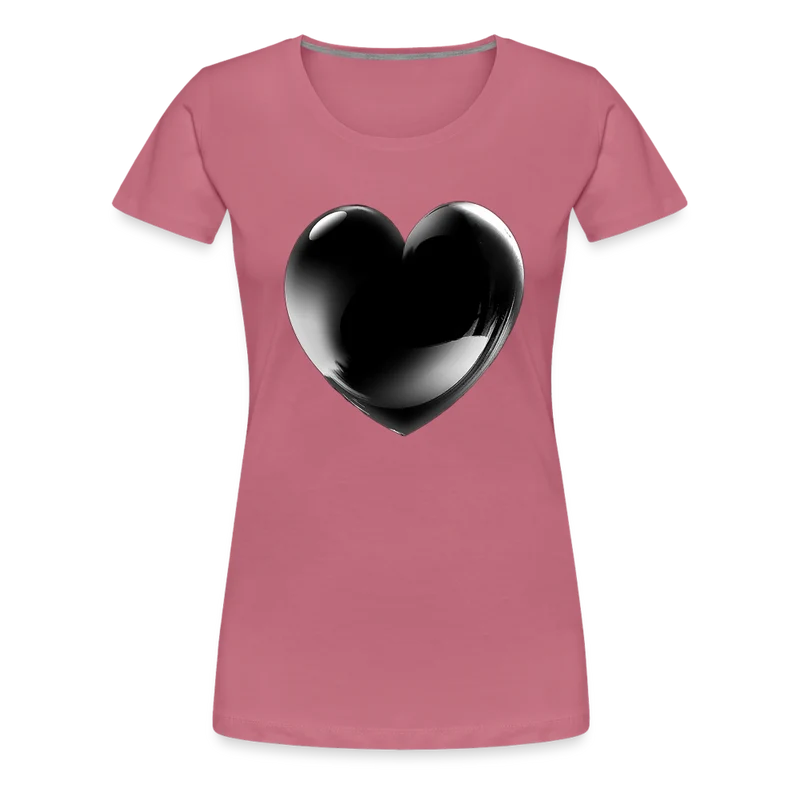 Damen Sommer Top 3D Herz T-Shirt Rundhals Streetwear lockeres Damentop