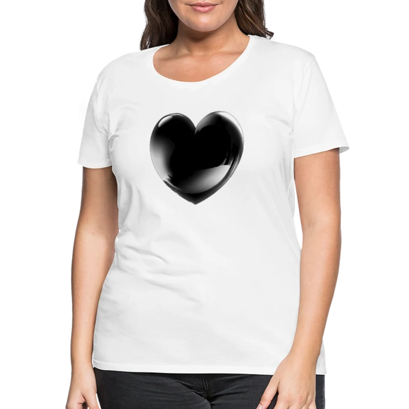 Damen Sommer Top 3D Herz T-Shirt Rundhals Streetwear lockeres Damentop