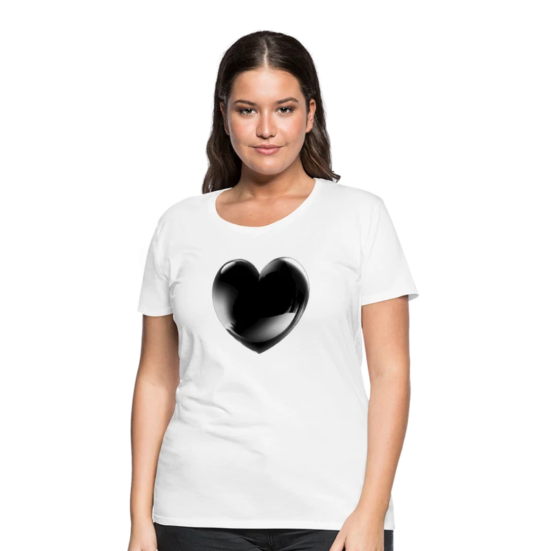 Damen Sommer Top 3D Herz T-Shirt Rundhals Streetwear lockeres Damentop