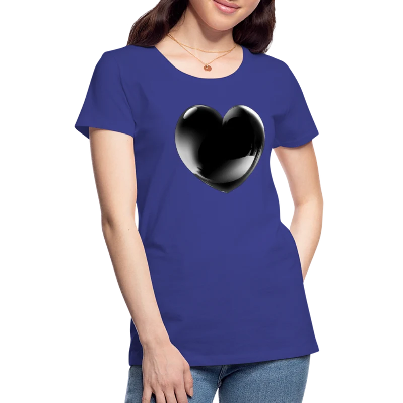 Damen Sommer Top 3D Herz T-Shirt Rundhals Streetwear lockeres Damentop