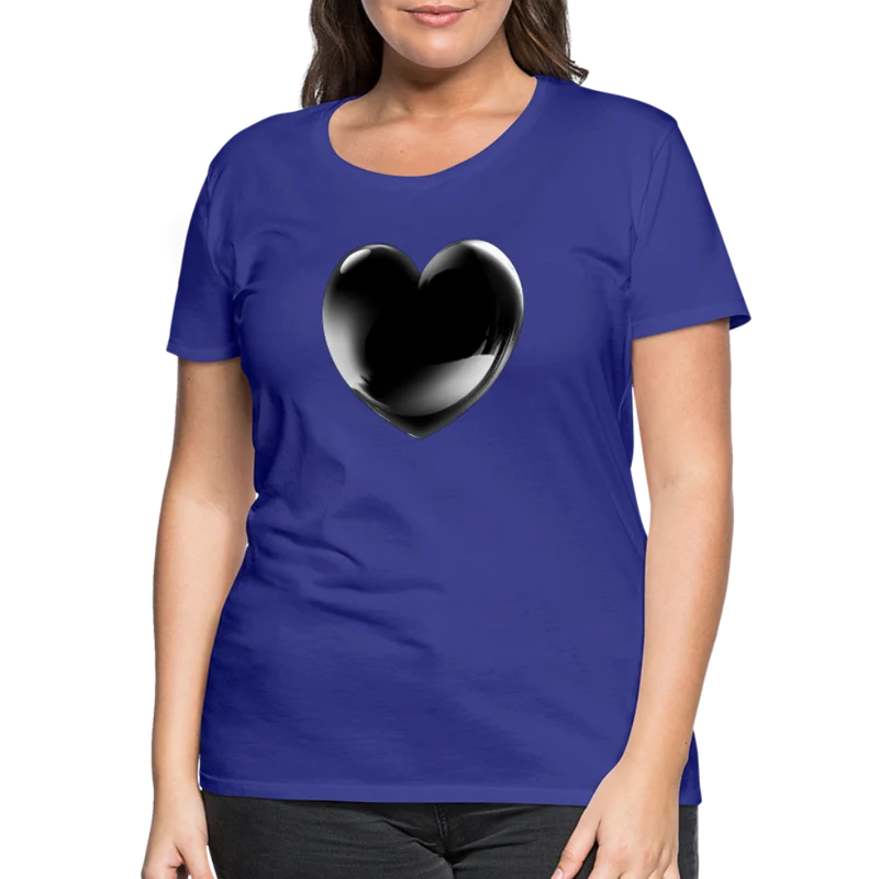 Damen Sommer Top 3D Herz T-Shirt Rundhals Streetwear lockeres Damentop
