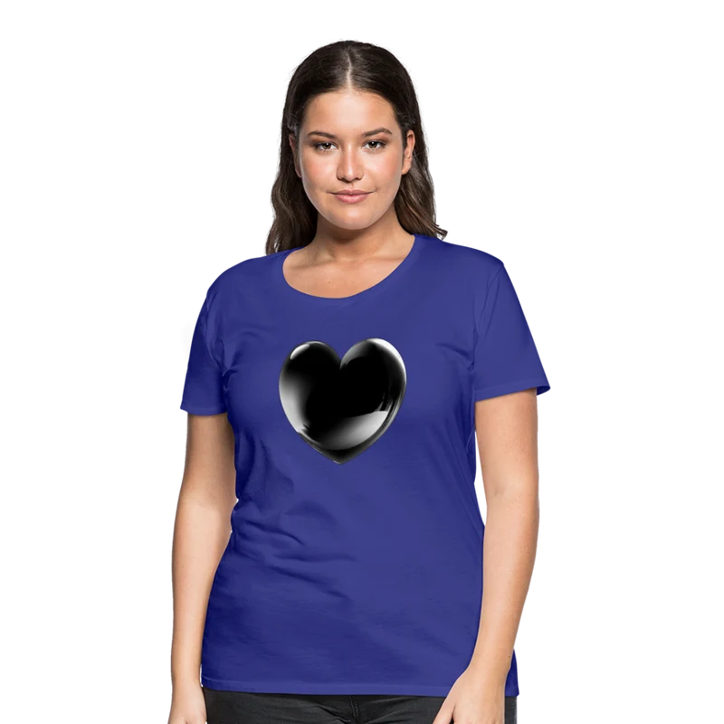 Damen Sommer Top 3D Herz T-Shirt Rundhals Streetwear lockeres Damentop