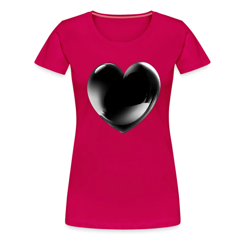 Damen Sommer Top 3D Herz T-Shirt Rundhals Streetwear lockeres Damentop