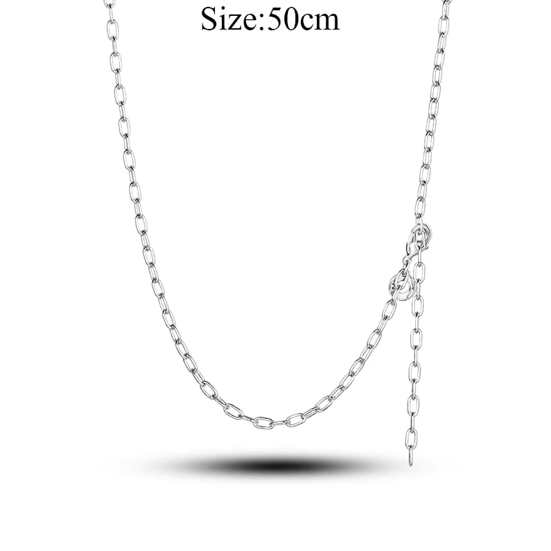 Massiv Sterling Silber 925 Panzerkette Fashion Halskette mit Zirkonia Anhänger Damen