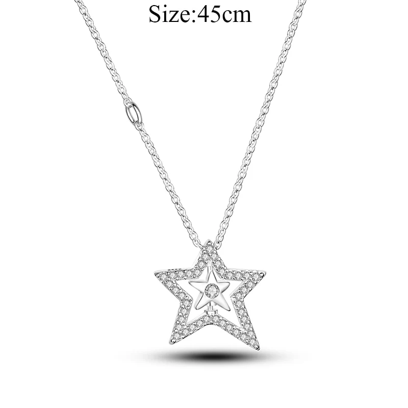 Massiv Sterling Silber 925 Panzerkette Fashion Halskette mit Zirkonia Anhänger Damen
