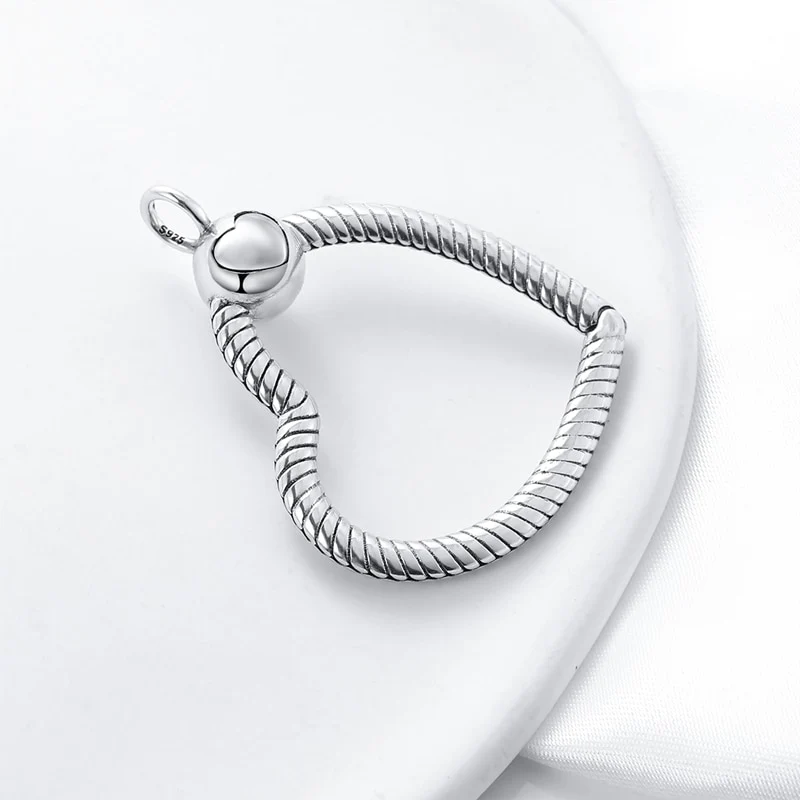 Massiv Sterling Silber 925 Panzerkette Fashion Halskette mit Zirkonia Anhänger Damen