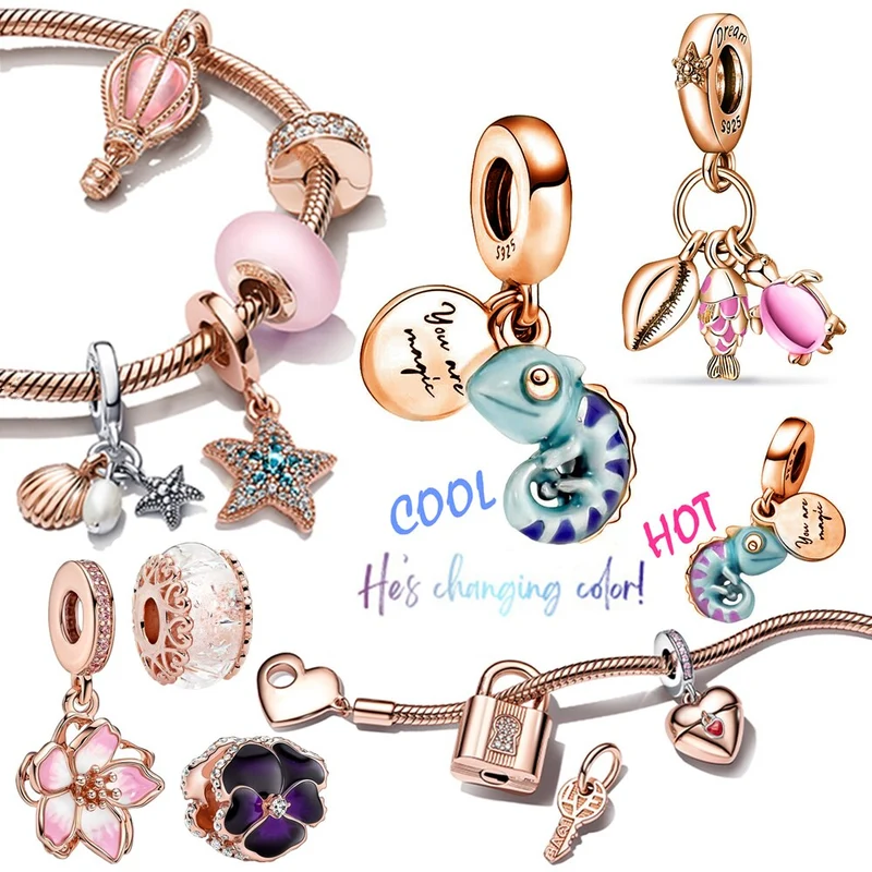 Charms Anhänger 925 Sterling Silber Charm Armband verschiedene Themen Damen Geschenk