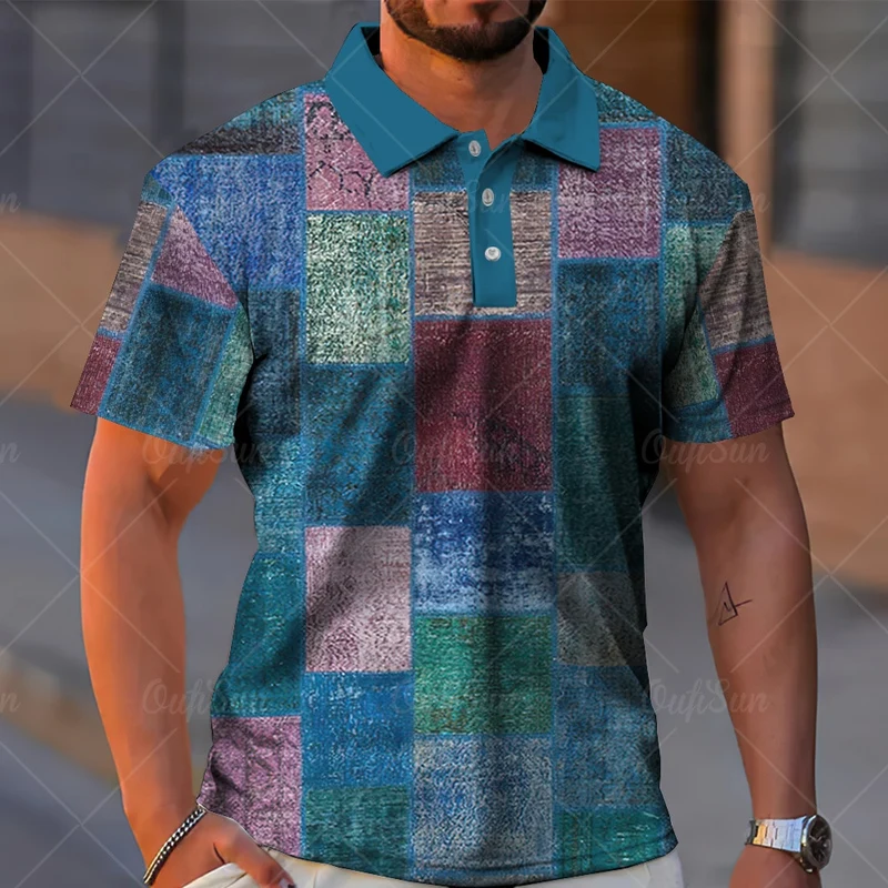 Herren Poloshirt POLO Shirt Zip Kontrast Kragen Kurzarm Slim Fit Hemd Polohemd Neu