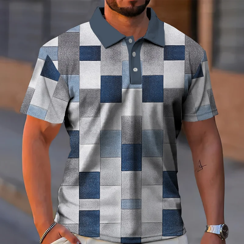Herren Poloshirt POLO Shirt Zip Kontrast Kragen Kurzarm Slim Fit Hemd Polohemd Neu