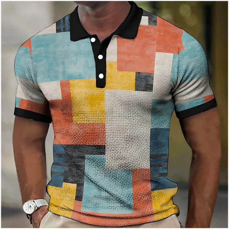 Herren Poloshirt POLO Shirt Zip Kontrast Kragen Kurzarm Slim Fit Hemd Polohemd