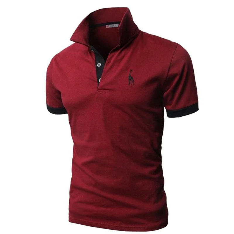 Herren Poloshirt POLO Shirt Zip Kontrast Kragen Kurzarm Slim Fit Hemd Polohemd