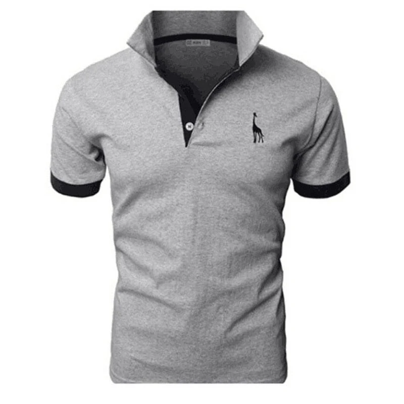 Herren Poloshirt POLO Shirt Zip Kontrast Kragen Kurzarm Slim Fit Hemd Polohemd