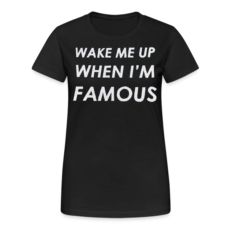Damen Sommer Top Wake Me Up T-Shirt Rundhals Streetwear lockeres Damentop