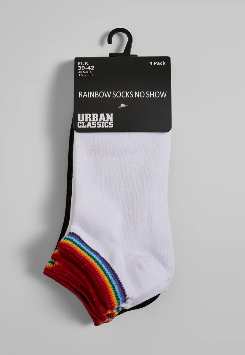 UC Rainbow Socks No Show 4-Pack