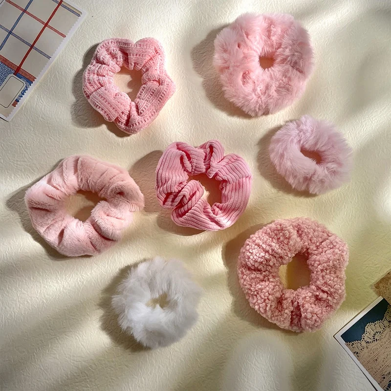 1/7 Stk/Set Haargummi Samt Haarband Zopfband Zopfgummi Velour XL Scrunchie Dick Matt