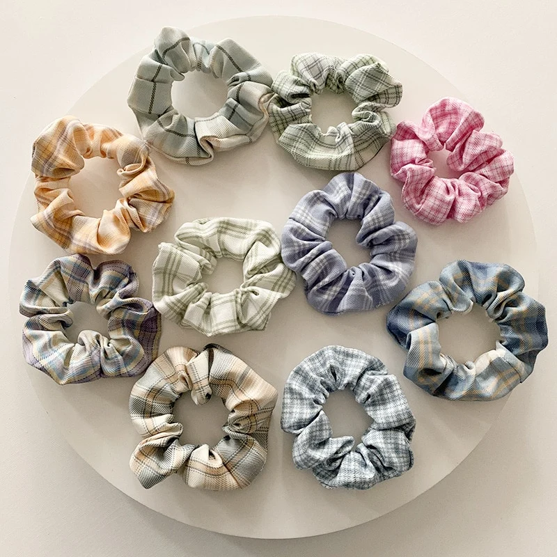 1/7 Stk/Set Haargummi Samt Haarband Zopfband Zopfgummi Velour XL Scrunchie Dick Matt