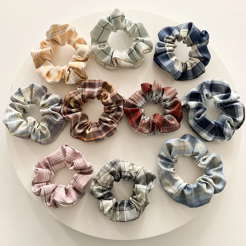 1/7 Stk/Set Haargummi Samt Haarband Zopfband Zopfgummi Velour XL Scrunchie Dick Matt