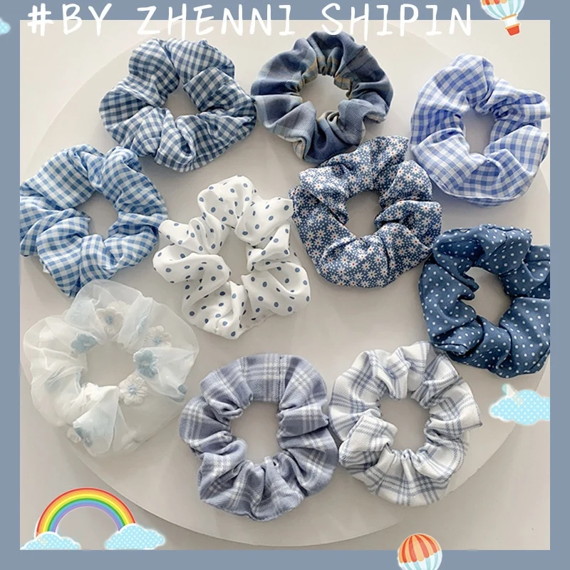 1/7 Stk/Set Haargummi Samt Haarband Zopfband Zopfgummi Velour XL Scrunchie Dick Matt