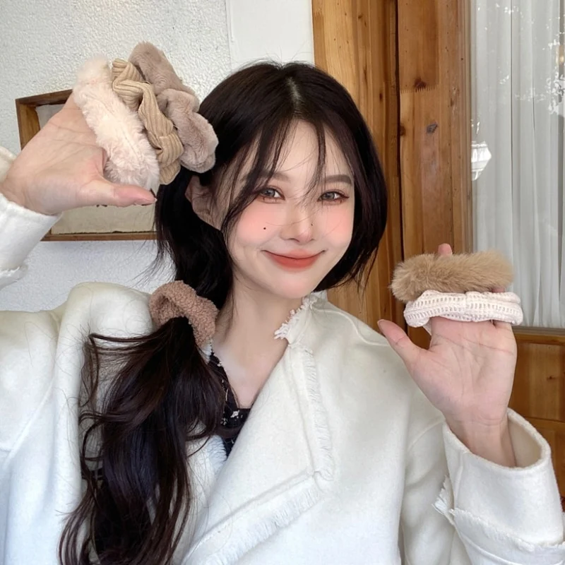 1/7 Stk/Set Haargummi Samt Haarband Zopfband Zopfgummi Velour XL Scrunchie Dick Matt