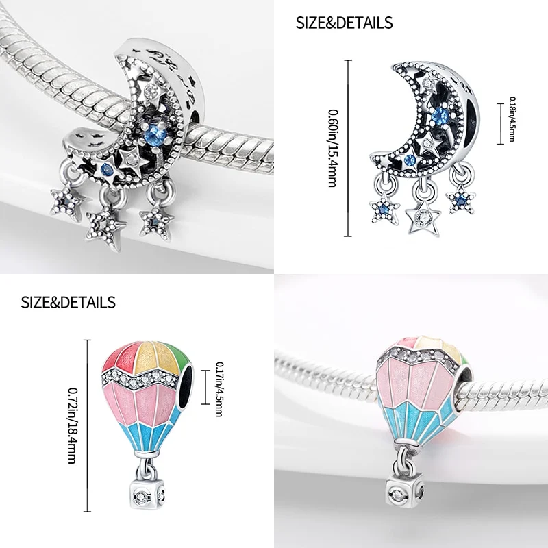 Charms Anhänger 925 Sterling Silber Charm Armband verschiedene Themen Damen Geschenk