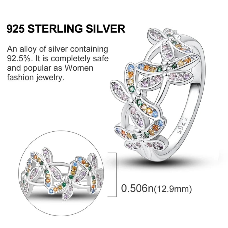Massiv Sterling Silber 925 Ring filigran Fashion Damenring mit AAA Zirkonia