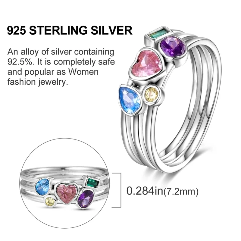 Massiv Sterling Silber 925 Ring filigran Fashion Damenring mit AAA Zirkonia