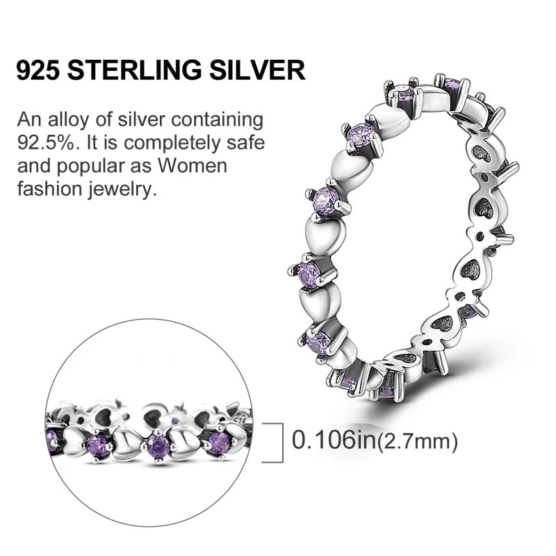 Massiv Sterling Silber 925 Ring filigran Fashion Damenring mit AAA Zirkonia