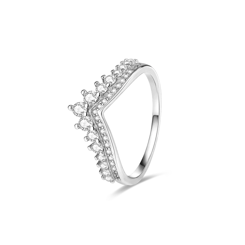 Massiv Sterling Silber 925 Ring filigran Fashion Damenring mit AAA Zirkonia