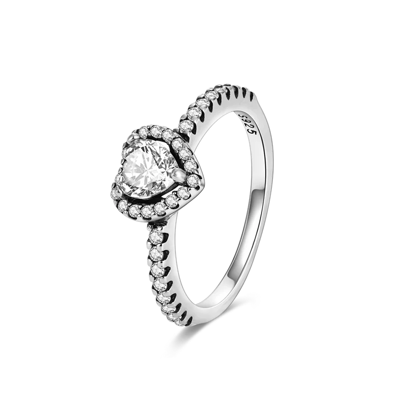 Massiv Sterling Silber 925 Ring filigran Fashion Damenring mit AAA Zirkonia