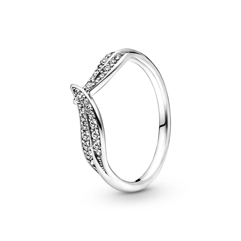 Massiv Sterling Silber 925 Ring filigran Fashion Damenring mit AAA Zirkonia