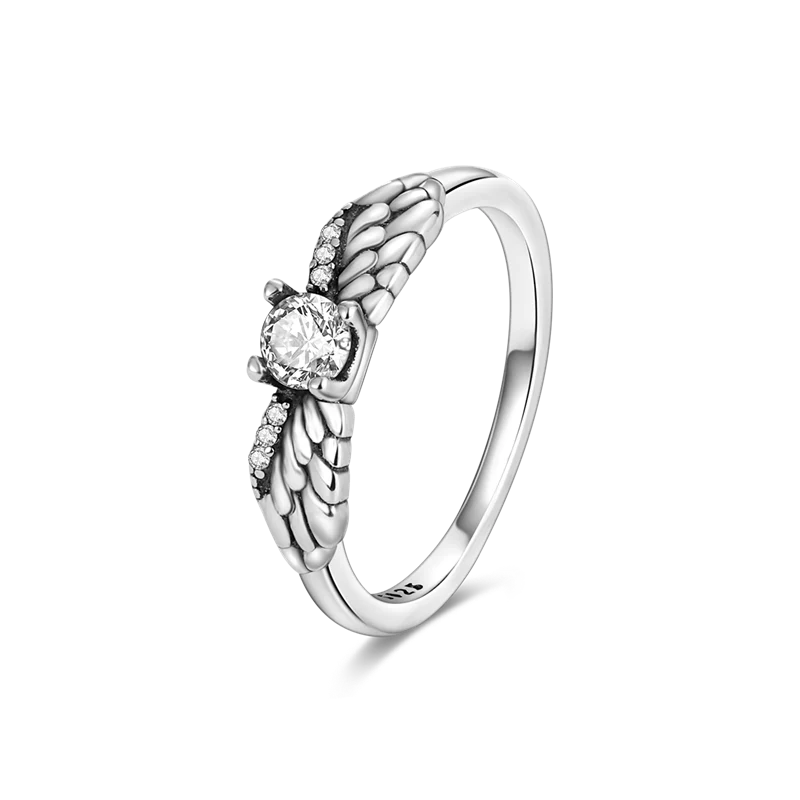 Massiv Sterling Silber 925 Ring filigran Fashion Damenring mit AAA Zirkonia