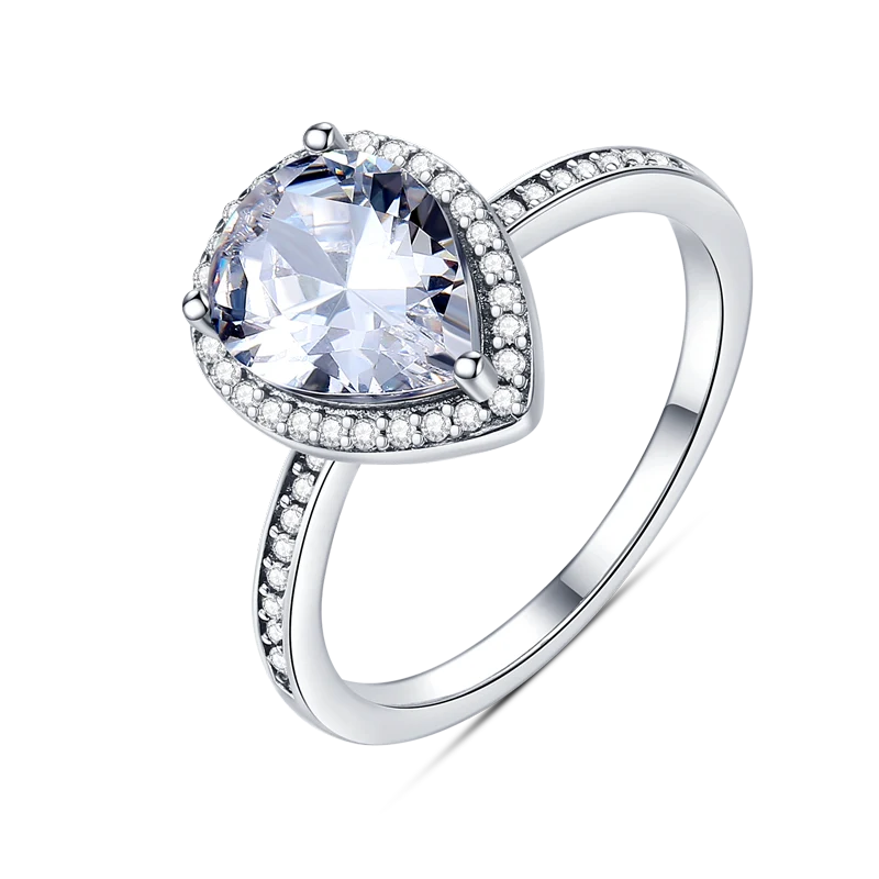 Massiv Sterling Silber 925 Ring filigran Fashion Damenring mit AAA Zirkonia