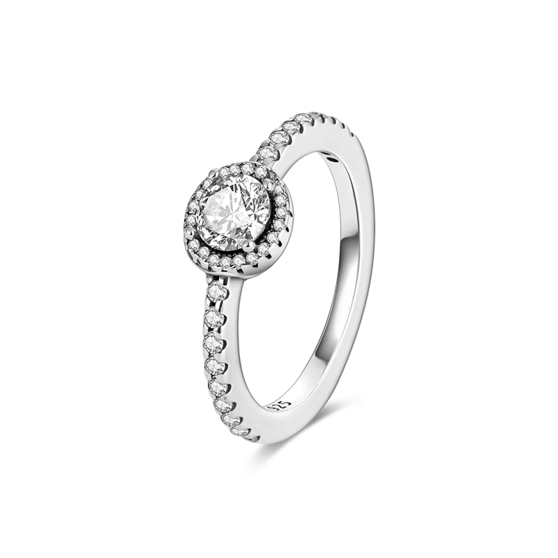 Massiv Sterling Silber 925 Ring filigran Fashion Damenring mit AAA Zirkonia