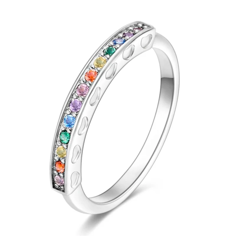 Massiv Sterling Silber 925 Ring filigran Fashion Damenring mit AAA Zirkonia