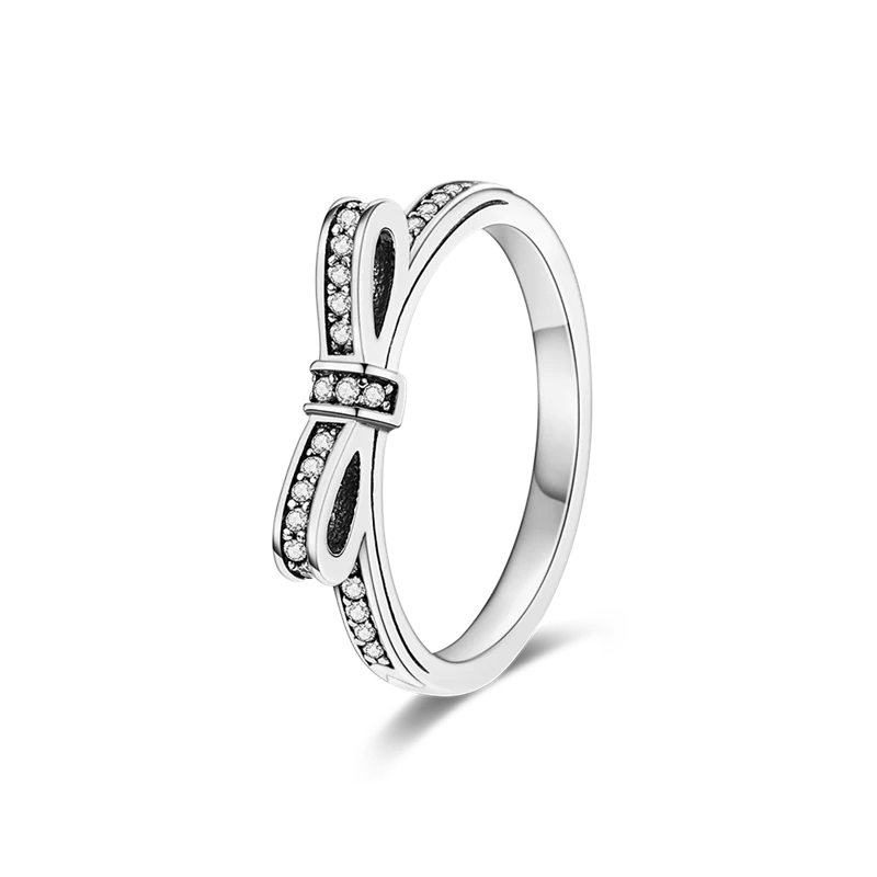 Massiv Sterling Silber 925 Ring filigran Fashion Damenring mit AAA Zirkonia