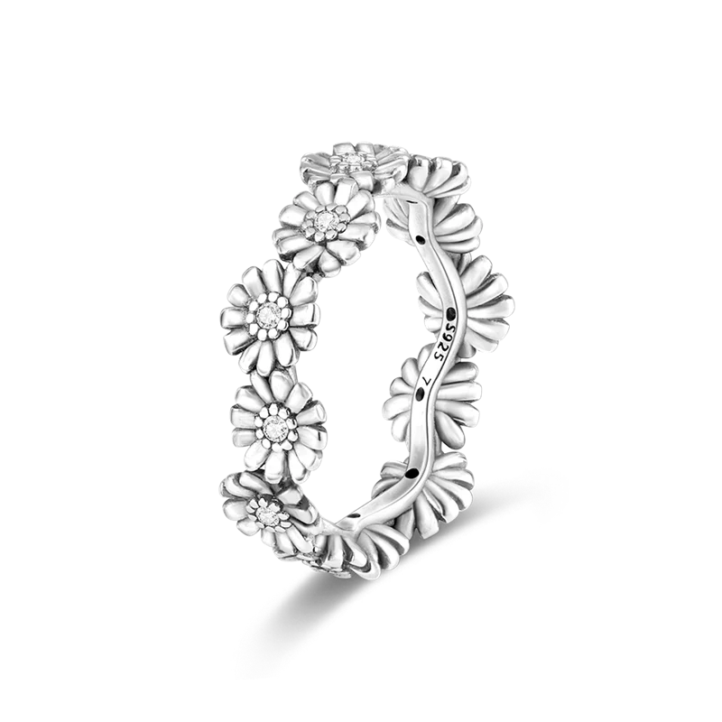 Massiv Sterling Silber 925 Ring filigran Fashion Damenring mit AAA Zirkonia
