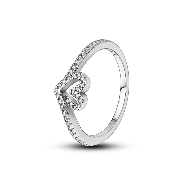 Massiv Sterling Silber 925 Ring filigran Fashion Damenring mit AAA Zirkonia