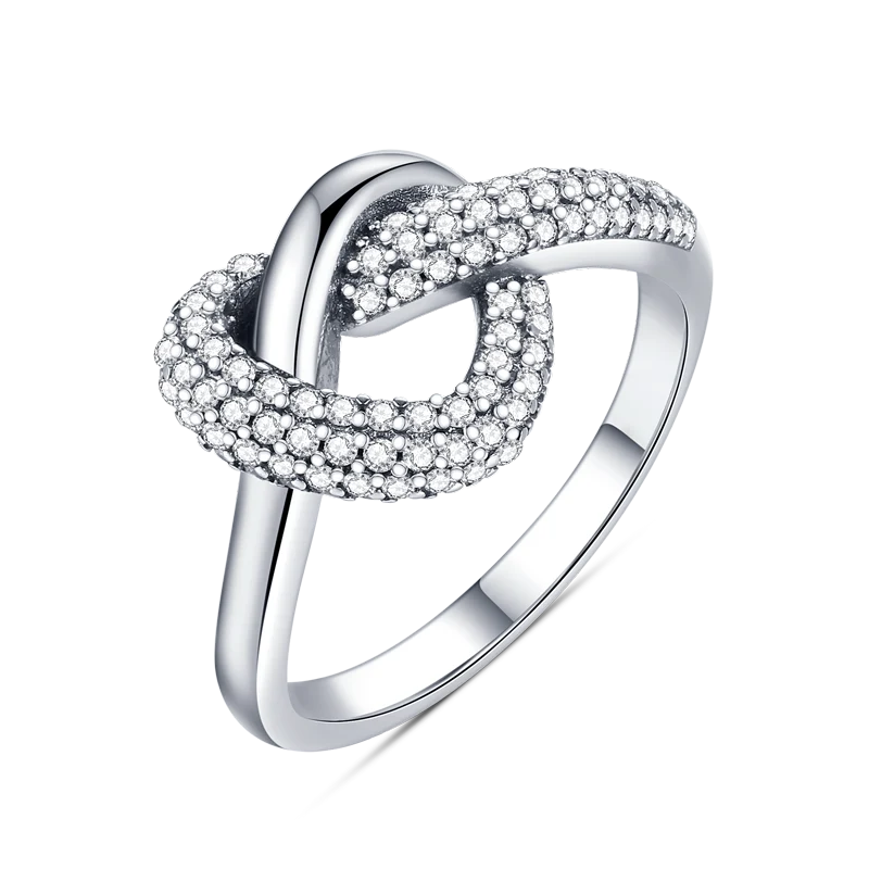 Massiv Sterling Silber 925 Ring filigran Fashion Damenring mit AAA Zirkonia