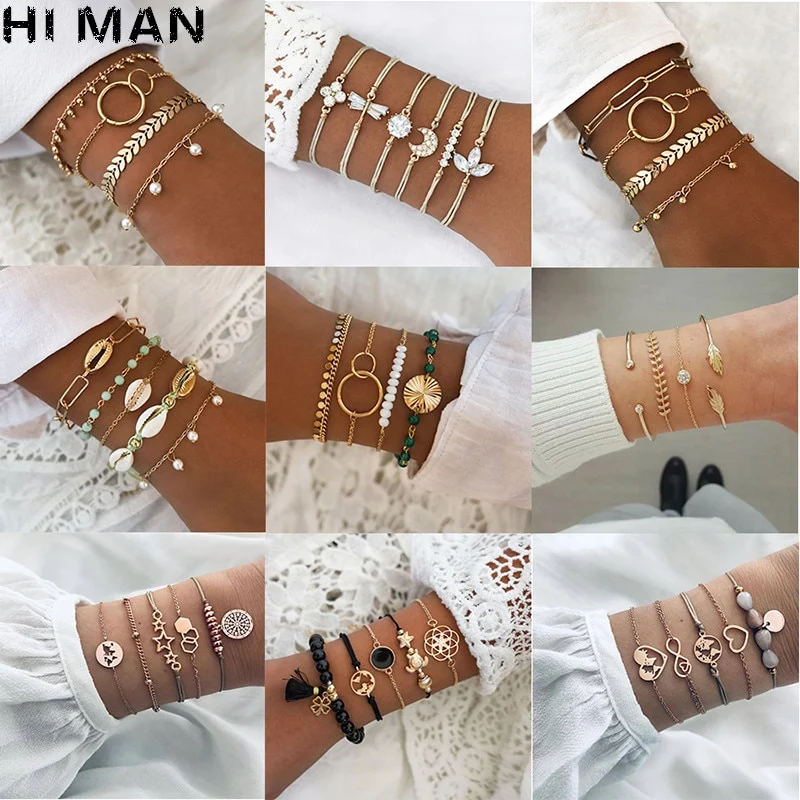SET Armband Damen Freundschaftsarmband Yoga Bettelarmbänder Makramee