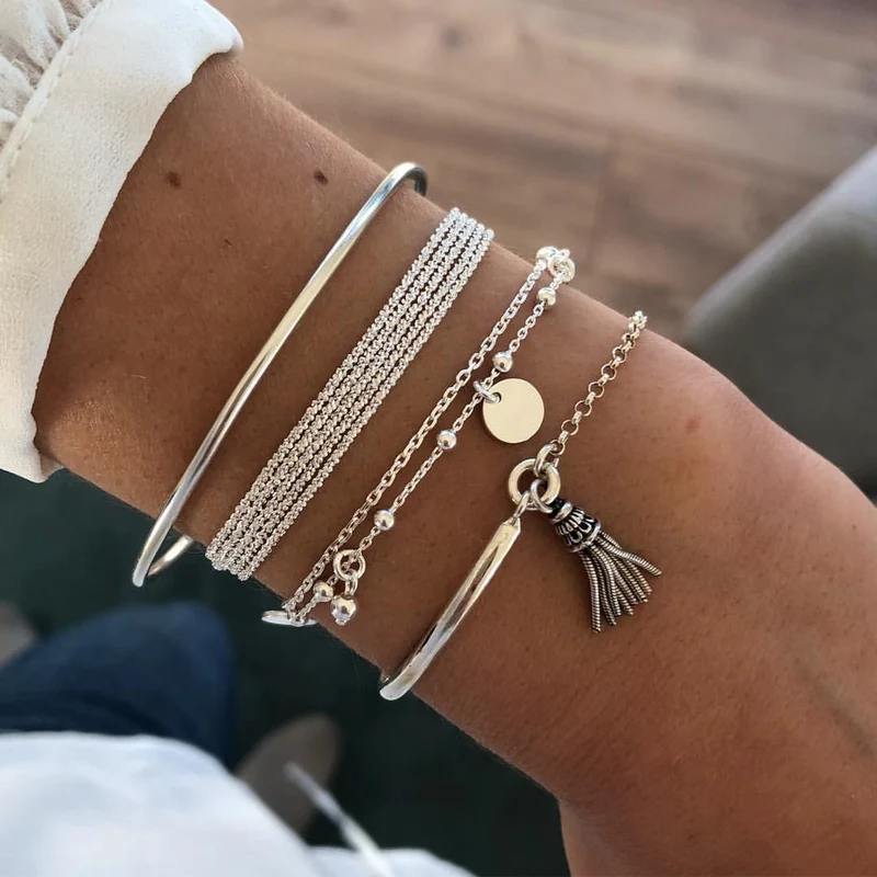 SET Armband Damen Freundschaftsarmband Yoga Bettelarmbänder Makramee