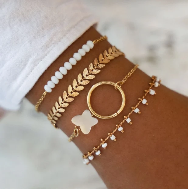 SET Armband Damen Freundschaftsarmband Yoga Bettelarmbänder Makramee