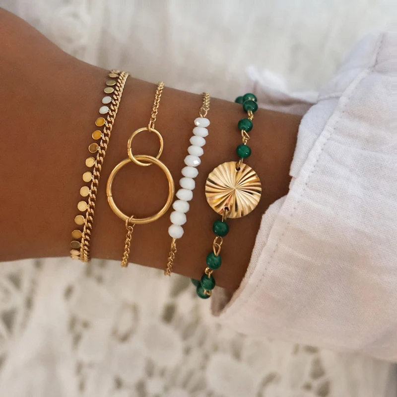SET Armband Damen Freundschaftsarmband Yoga Bettelarmbänder Makramee