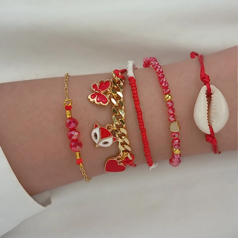 SET Armband Damen Freundschaftsarmband Yoga Bettelarmbänder Makramee