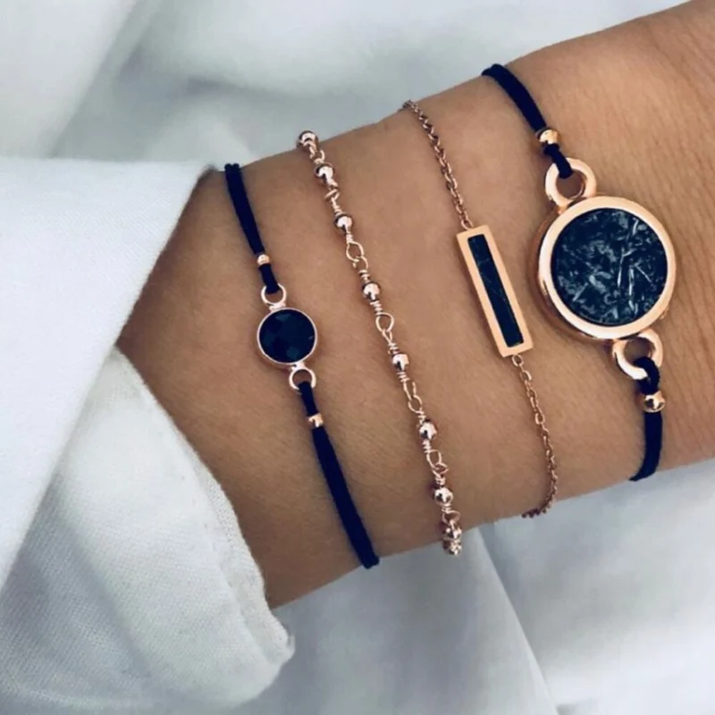 SET Armband Damen Freundschaftsarmband Yoga Bettelarmbänder Makramee