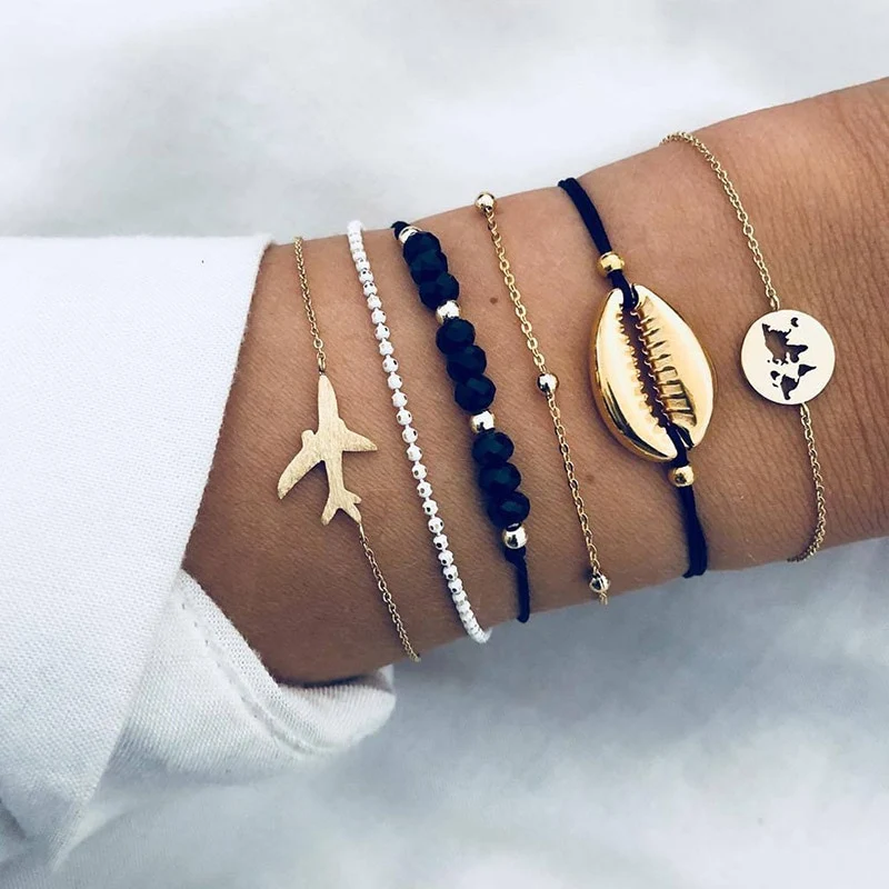 SET Armband Damen Freundschaftsarmband Yoga Bettelarmbänder Makramee